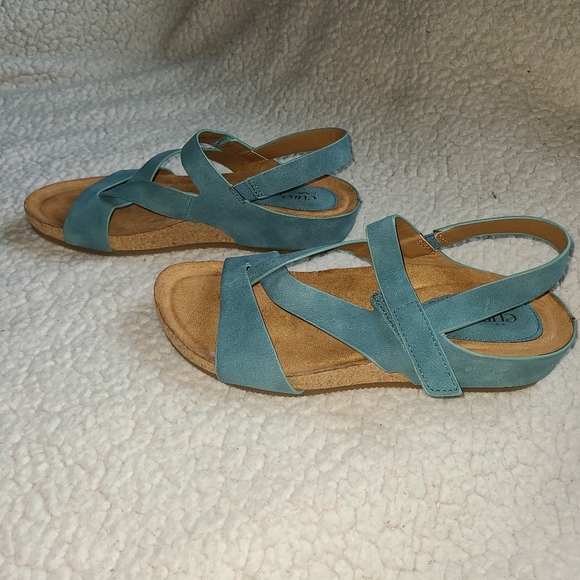EuroSoft by Sofft Gianetta Dusty Teal women's sandal size 6 - Picture 3 of 8